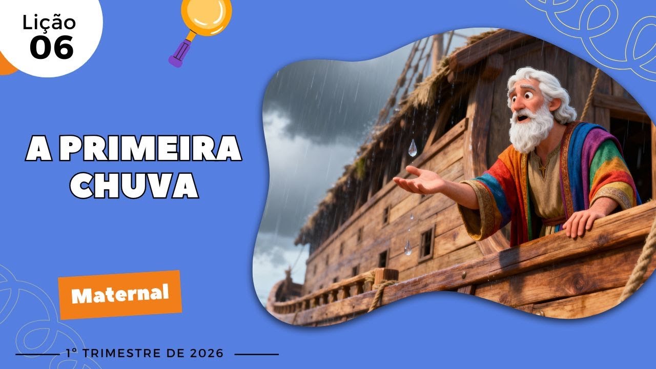 EBD Lição 6 - Maternal | A Primeira Chuva (3 e 4 anos) 1ºTrimestre 2026