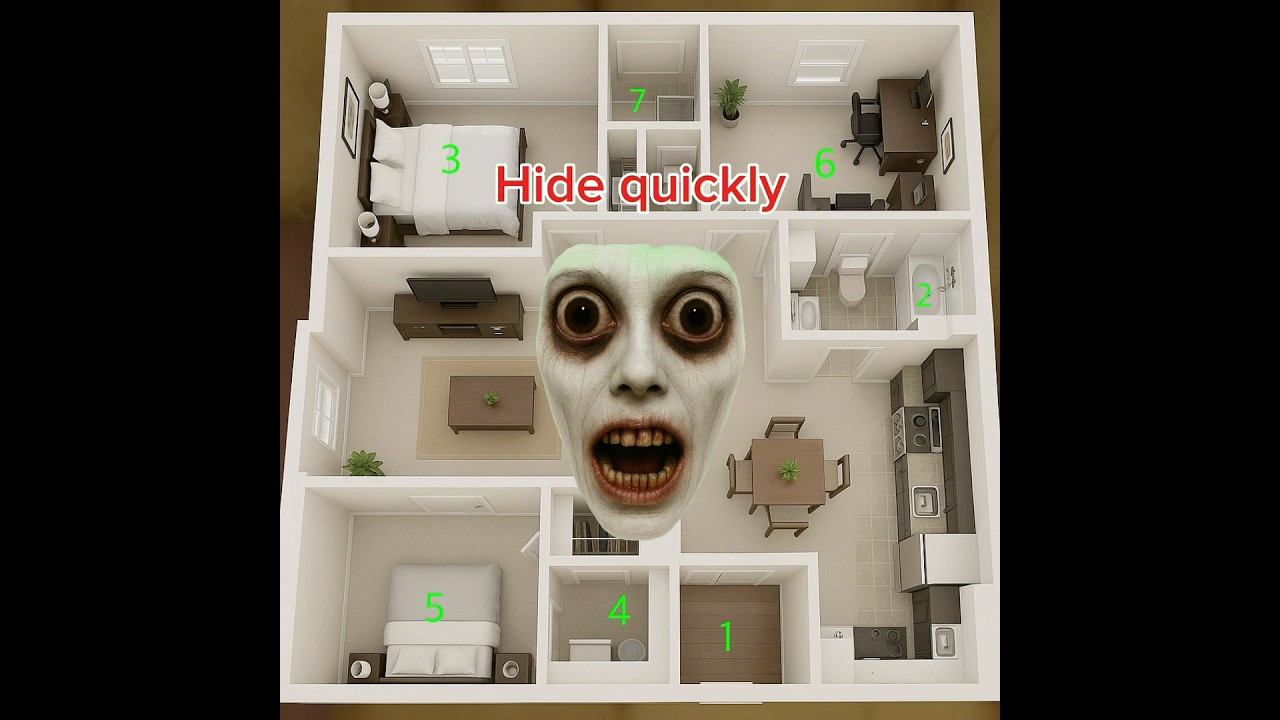 Choose a place to hide. Survive until the end. #hideandseek #survive #horror #game