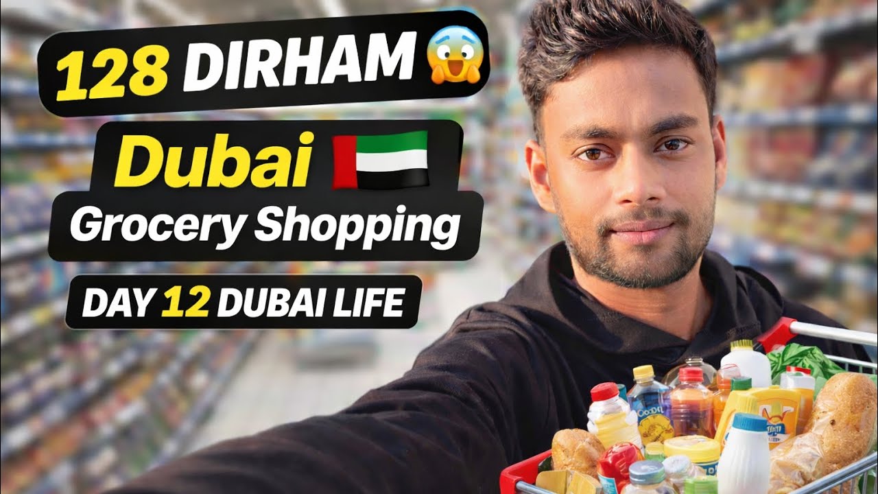 Dubai Shopping Day 12 🛒| Hypermarket Grocery 🥗| Total Bill 128 Dirham 😱🇦🇪 #dubaivlog #injmamulvlog09