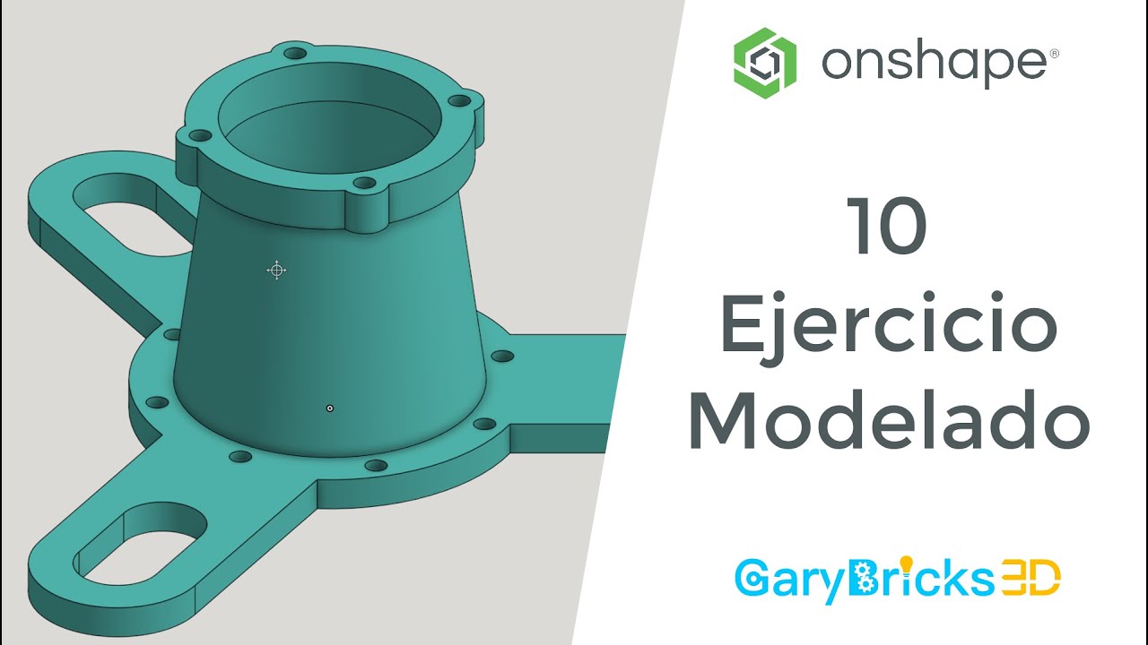Onshape - Convertir pieza desde un dibujo técnico a pieza 3D - práctica 10