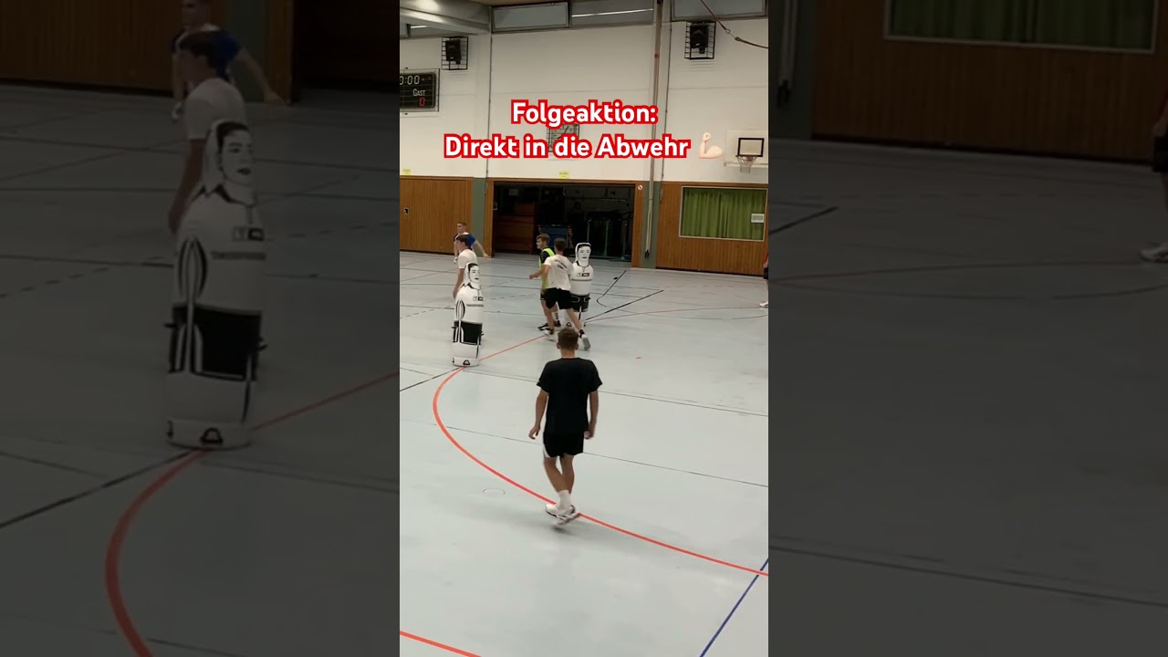 Erst werfen, dann in die Abwehr 😍 #handball #trainer #angriff #abwehr #&uuml;bung