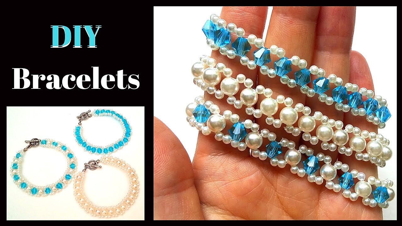 beginner beading project. 3 bracelets -1 pattern (2  needles pattern , 1 needle pattern)