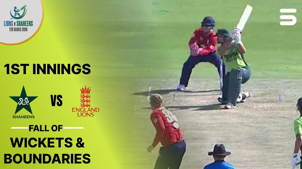 Pakistan Shaheens All Boundaries & FOW | Pakistan Shaheens vs England lions | T20I Series | ZN1K