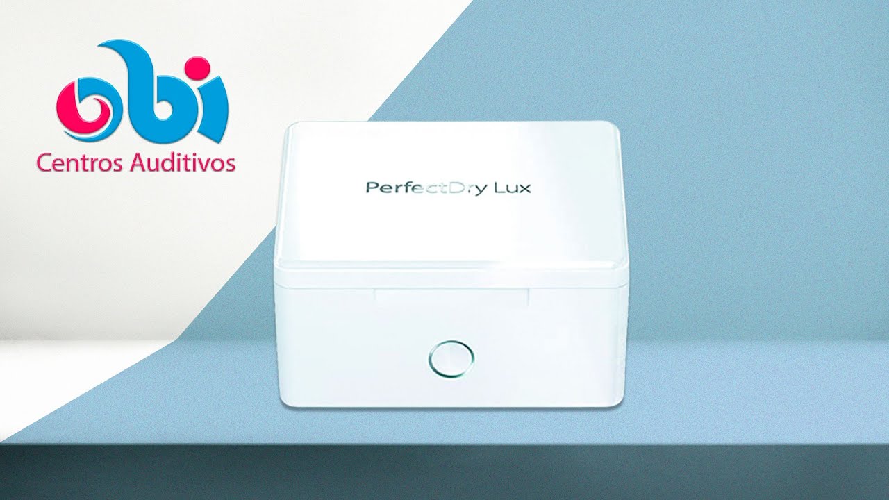 PerfectDry Lux, para el mantenimiento y alojamiento de audífonos.