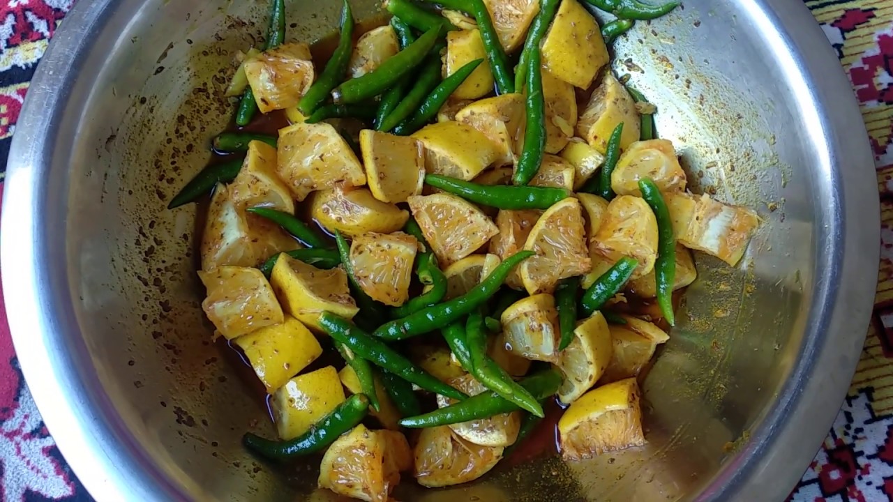 Hari Mirach,Galgal Da Achar ll Punjabi Style Galgal Da Achar Recipe by Punjabi Cooking