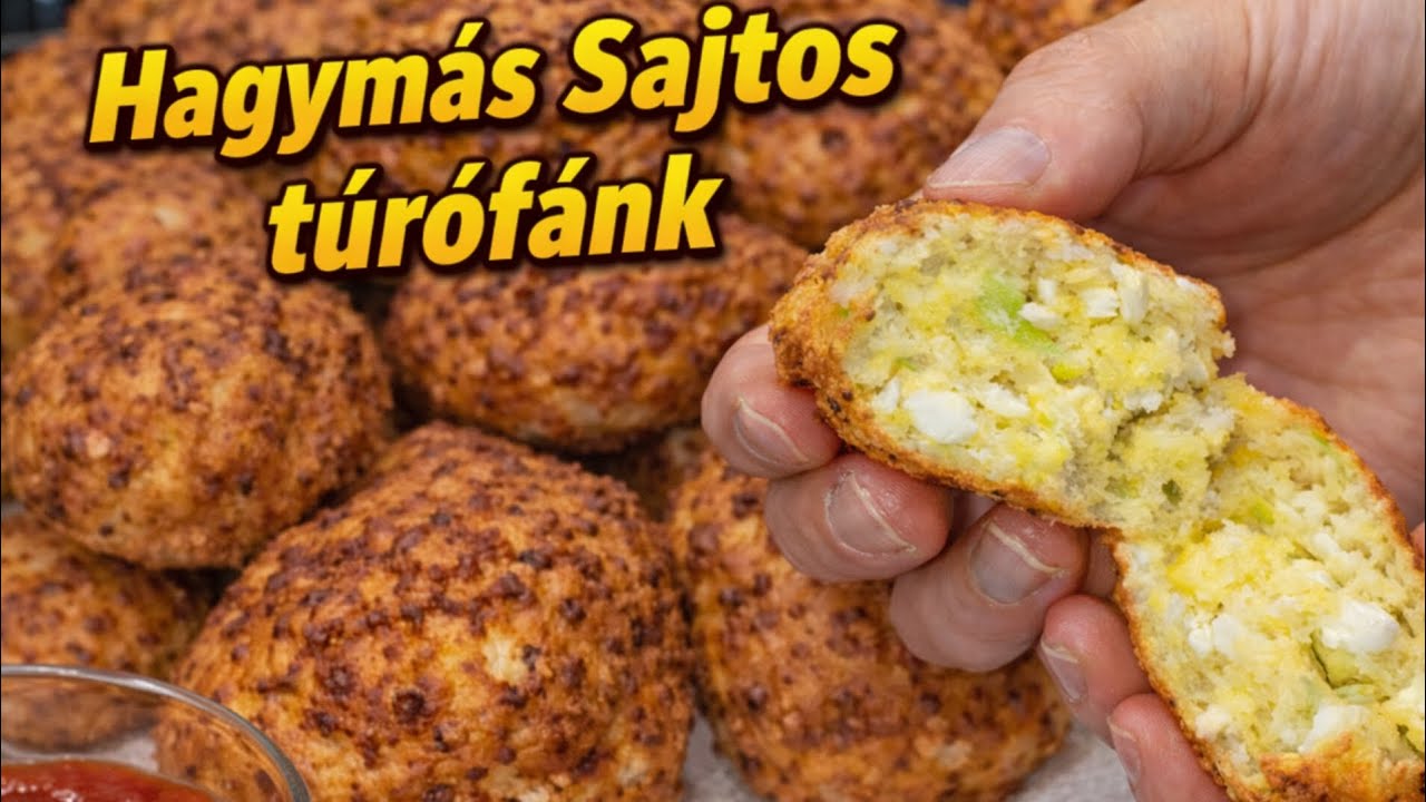 Sajtos-hagymás túrófánk. Kezdőknek is.