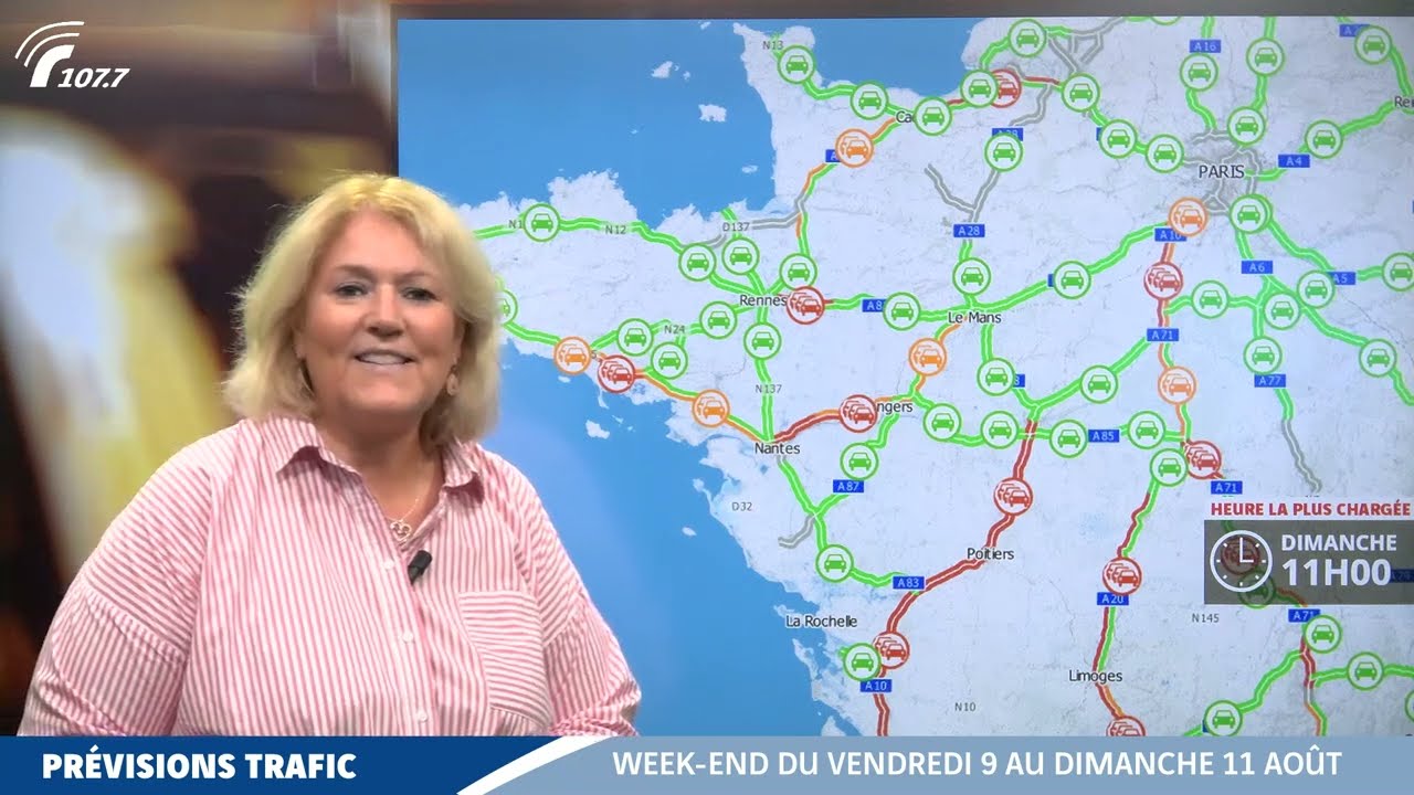 PRÉVISIONS TRAFIC - Week-end du 9 au 11 août 2024