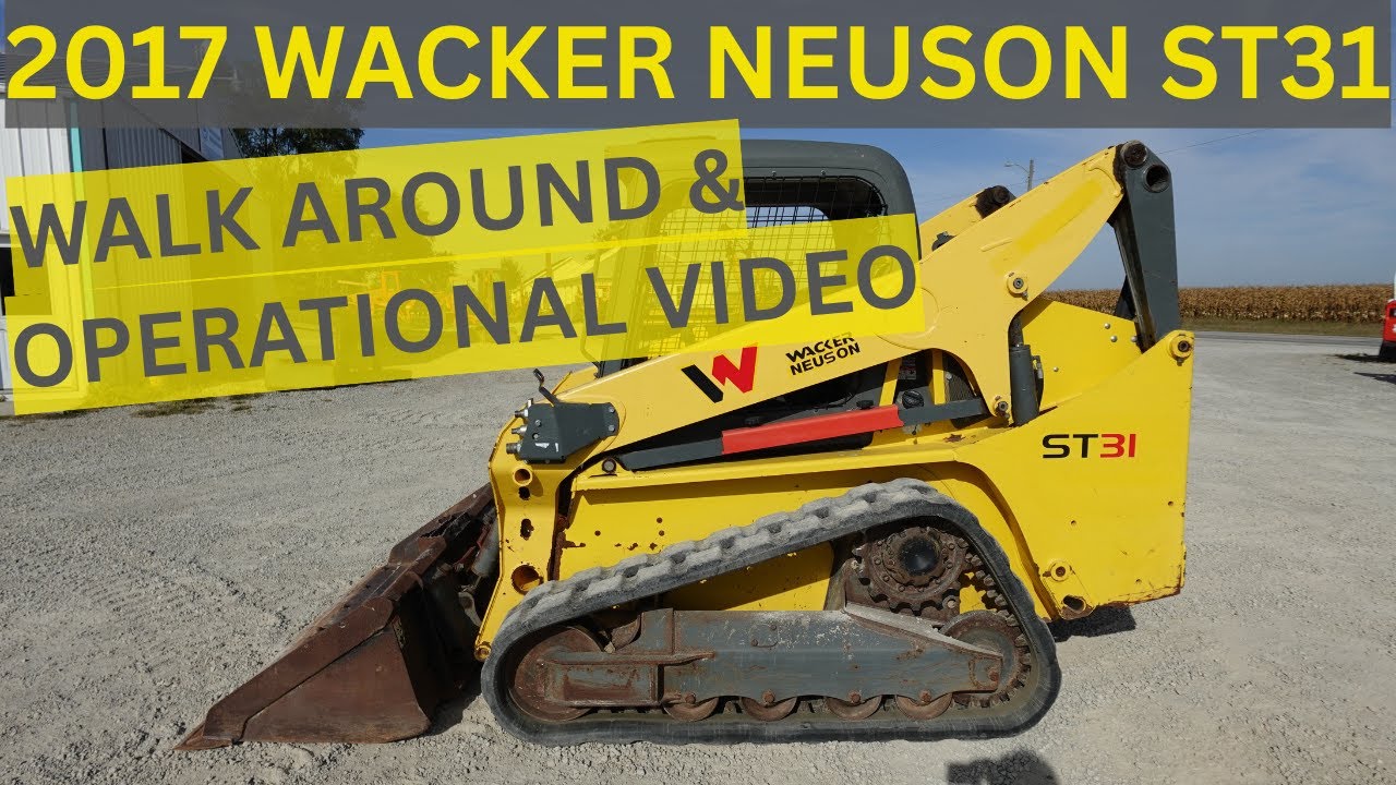Видеоролик о внешнем осмотре и эксплуатации мини-погрузчика Wacker Neuson ST31 2017 года выпуска....
