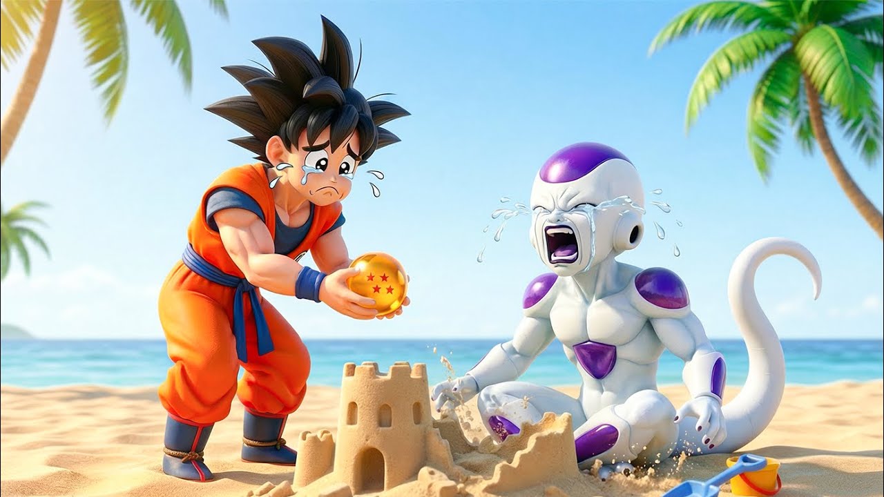 Goku Ruins Frieza’s Sandcastle And Ends Up Using The Dragon Balls To Make Amends