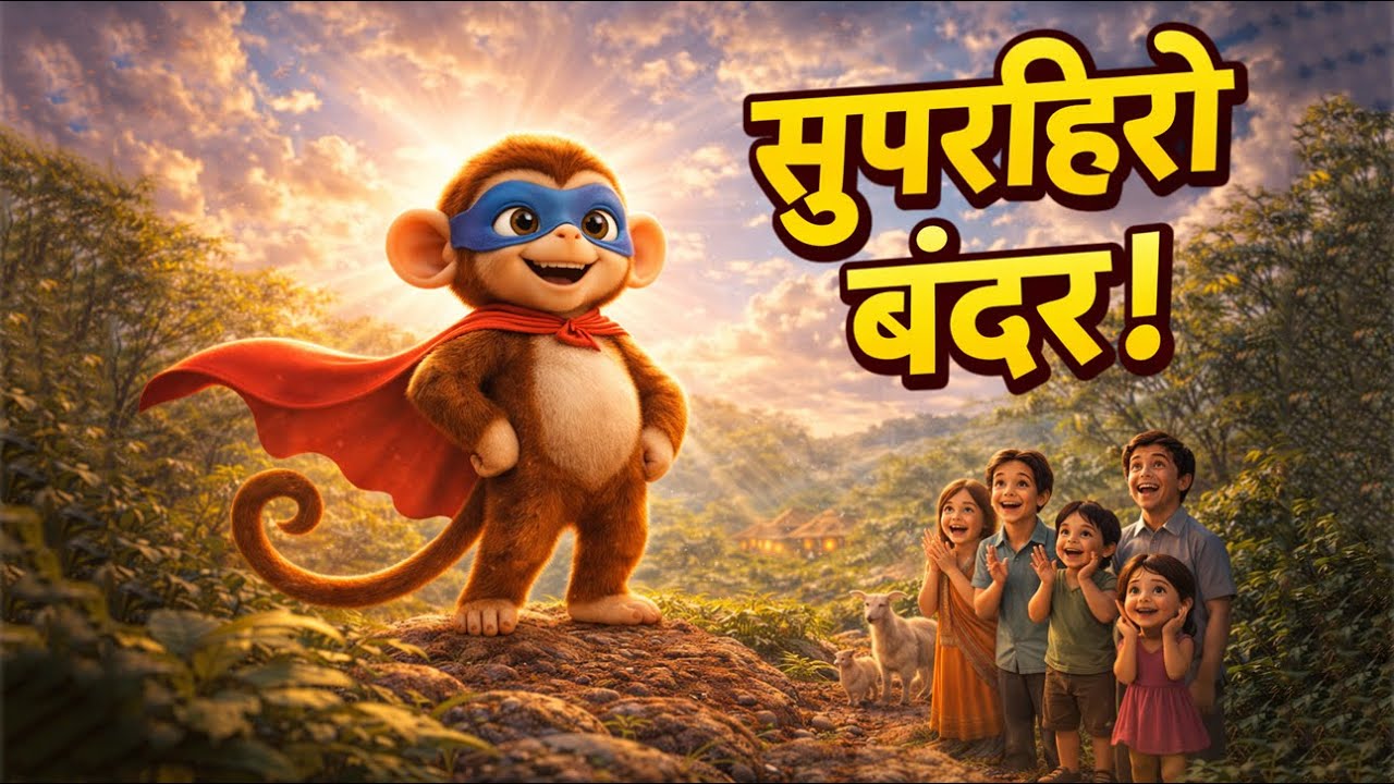 सुपरहीरो मोंटी 🐒 | नटखट बंदर की सबसे सीख देने वाली कहानी | Kids Moral Story Hindi