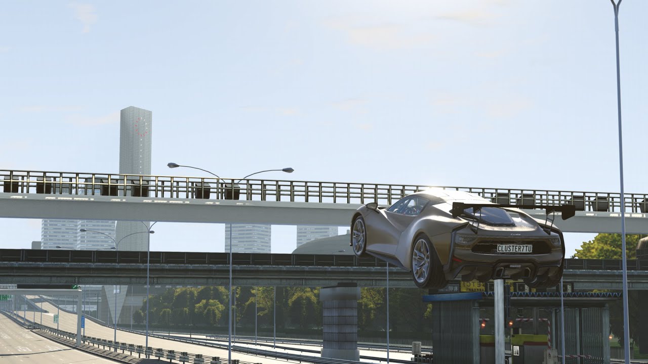 BeamNG Drive High Speed Car Jump Crashes #6