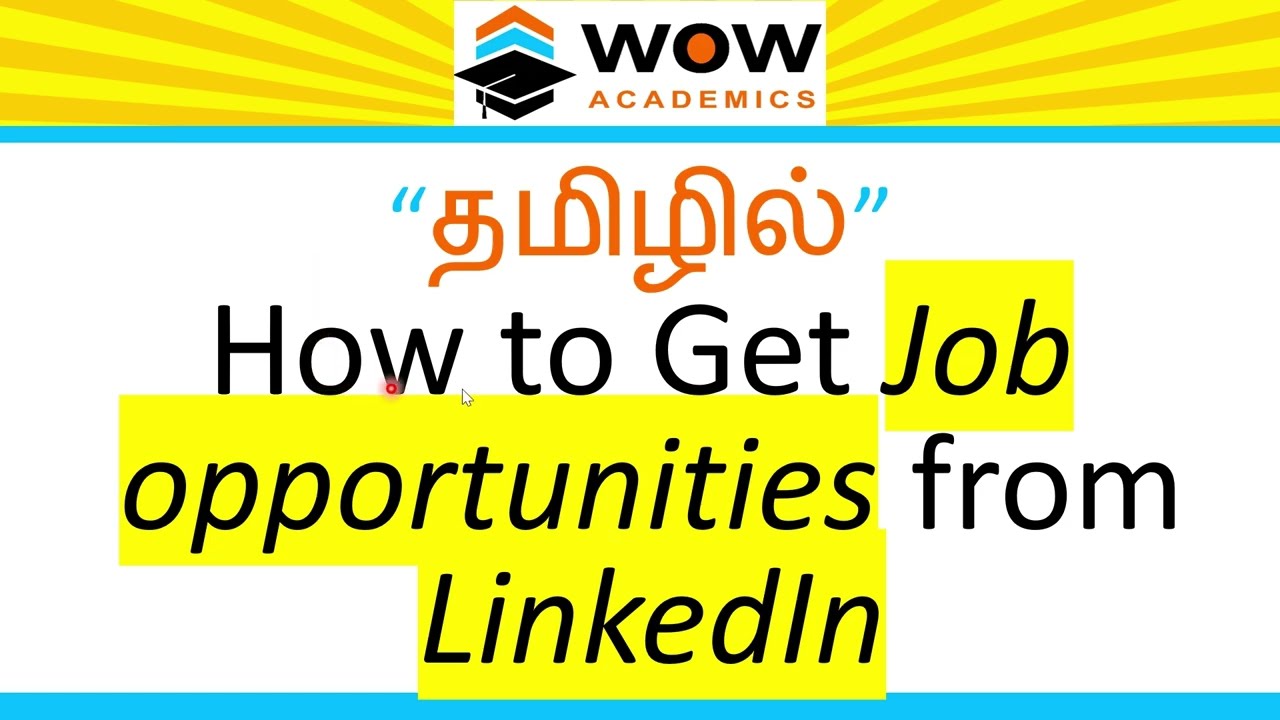[TAMIL] 🔍 How to Get Job Opportunities on LinkedIn 🚀 | Job Alerts, Profile Tips & Ranking Higher 💼