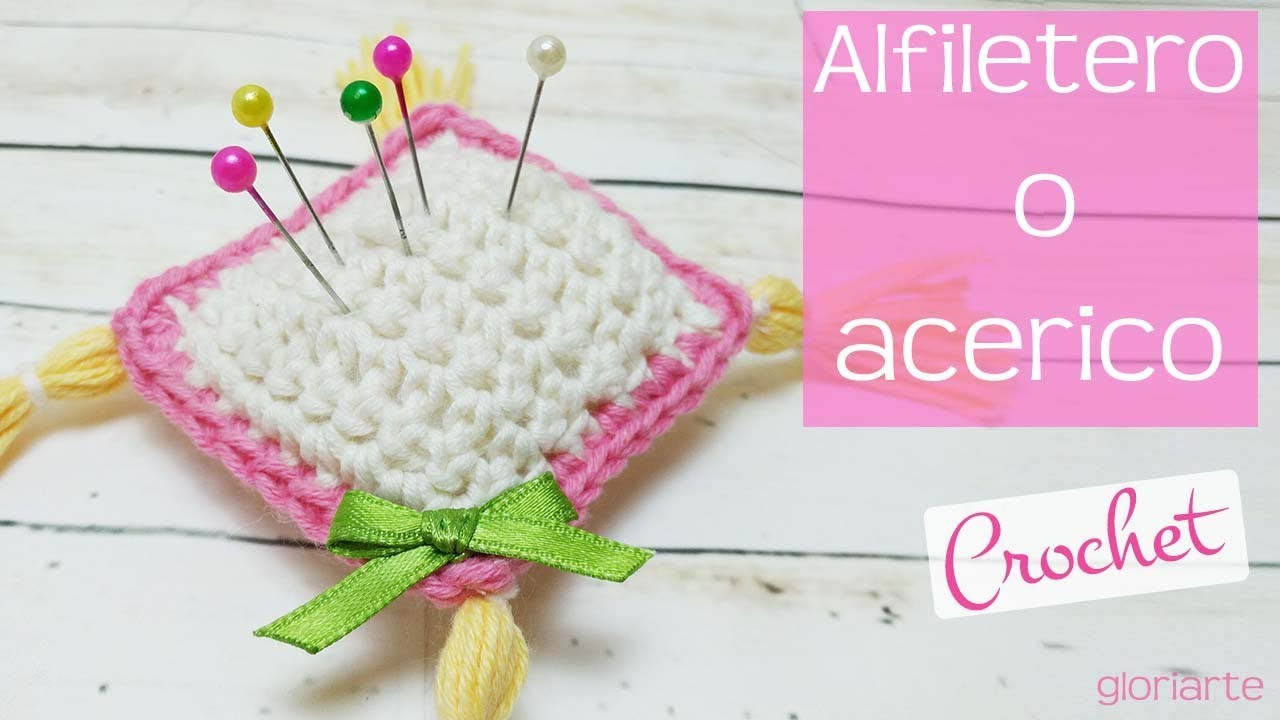 COJÍN para AGUJAS y ALFILERES o ALFILETERO de GANCHILLO. CUSHION for NEEDLES and CROCHET PINS.