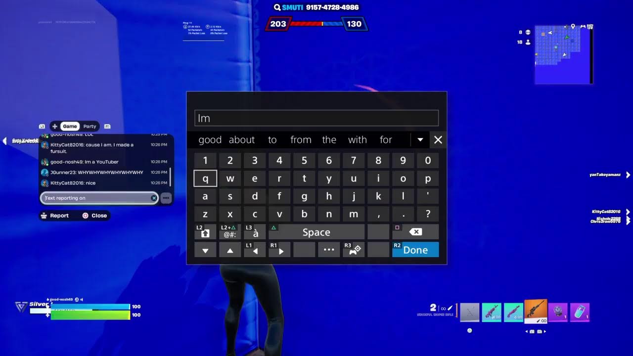 Playing fortnite