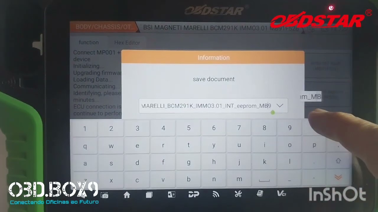 ObdStar G3 Full clonando BCM FIAT TORO 1.3 270 Turbo Fujitsu 