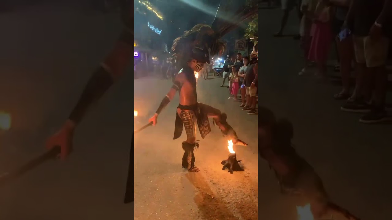 The Mayan dance performance presents an authentic Mayan ritual with professional Mayan dancers.