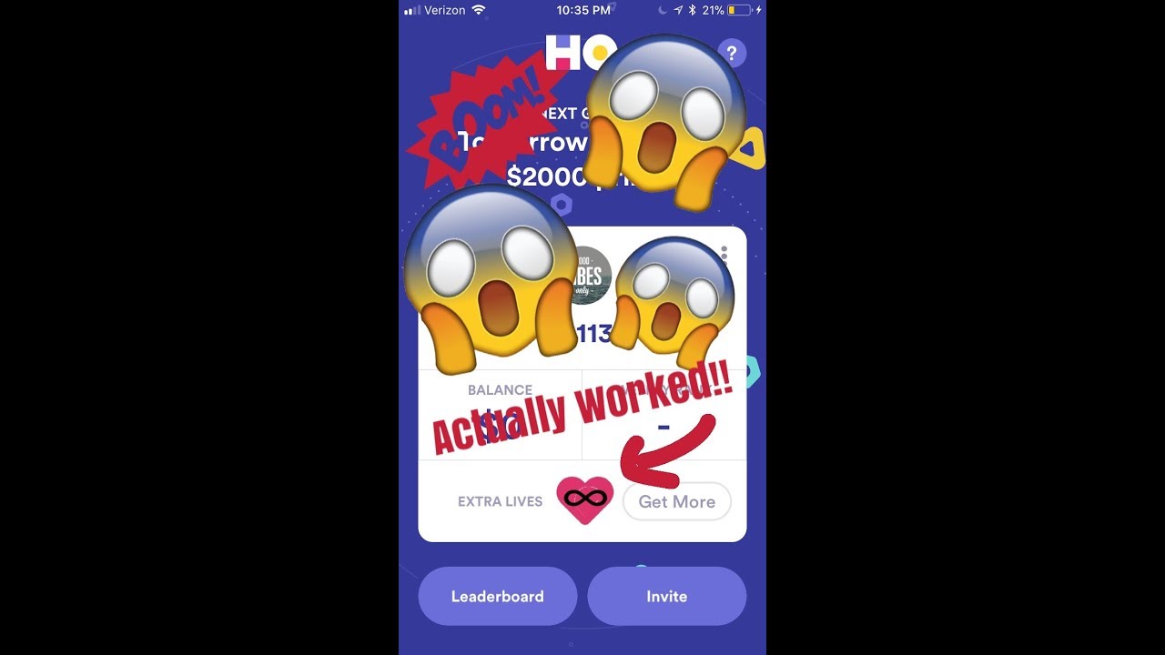 HQ Trivia Unlimited Lives!! | No Hack | No survey