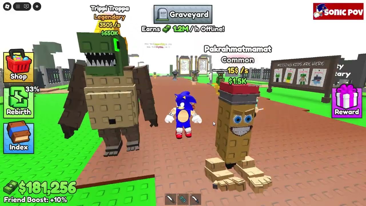I FOUND A BURIED CHICLETEIRA BICHICLETEIRA IN STEAL A BRAINROT ROBLOX !!
