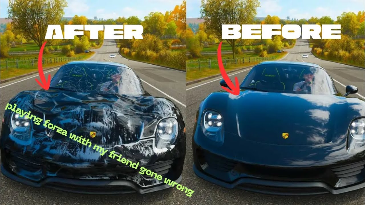 Doing a duo convoy in Forza horizon 5 (gone wrong)