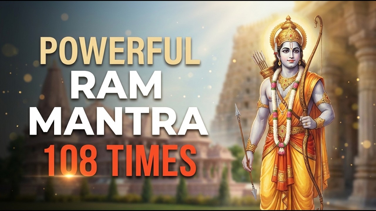 Sri Rama Rama Rameti Mantra 108 Times | Powerful Rama Mantra With Lyrics | Lord Rama Chant