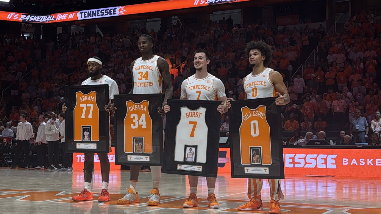 Tennessee Basketball Senior Day 2026 FULL PRESENTATION - Gillespie, Okpara, Abram, Hurst