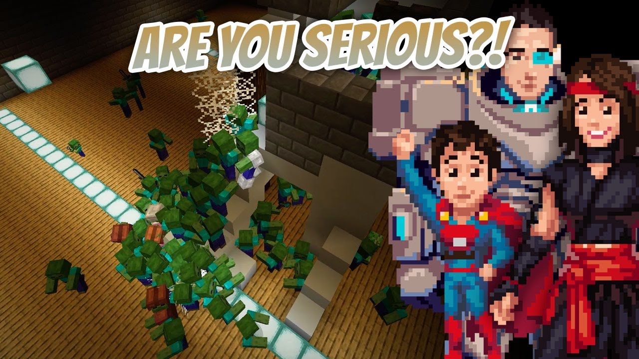 2 PEOPLE TAKE ON A TRILLION MINECRAFT ZOMBIES 🧟