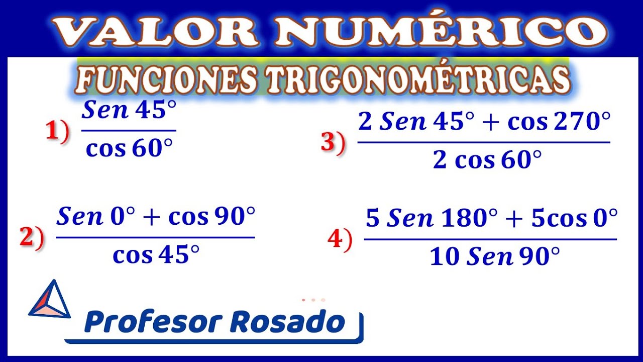 VALOR Numérico de Funciones Trigonométricas | Video 3