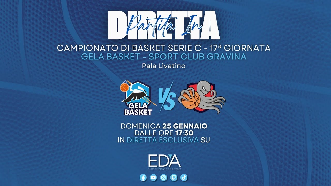 GELA BASKET vs SPORT CLUB GRAVINA del 25.01.2026