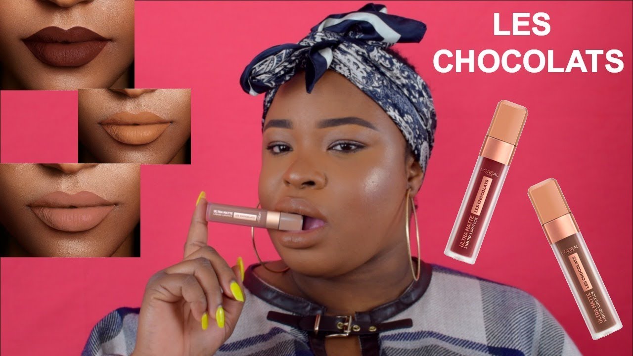 L'OREAL LES CHOCOLATS ULTRA MATTE LIQUID LIPSTICK REVIEW ON DARK SKIN | JENNY FYN