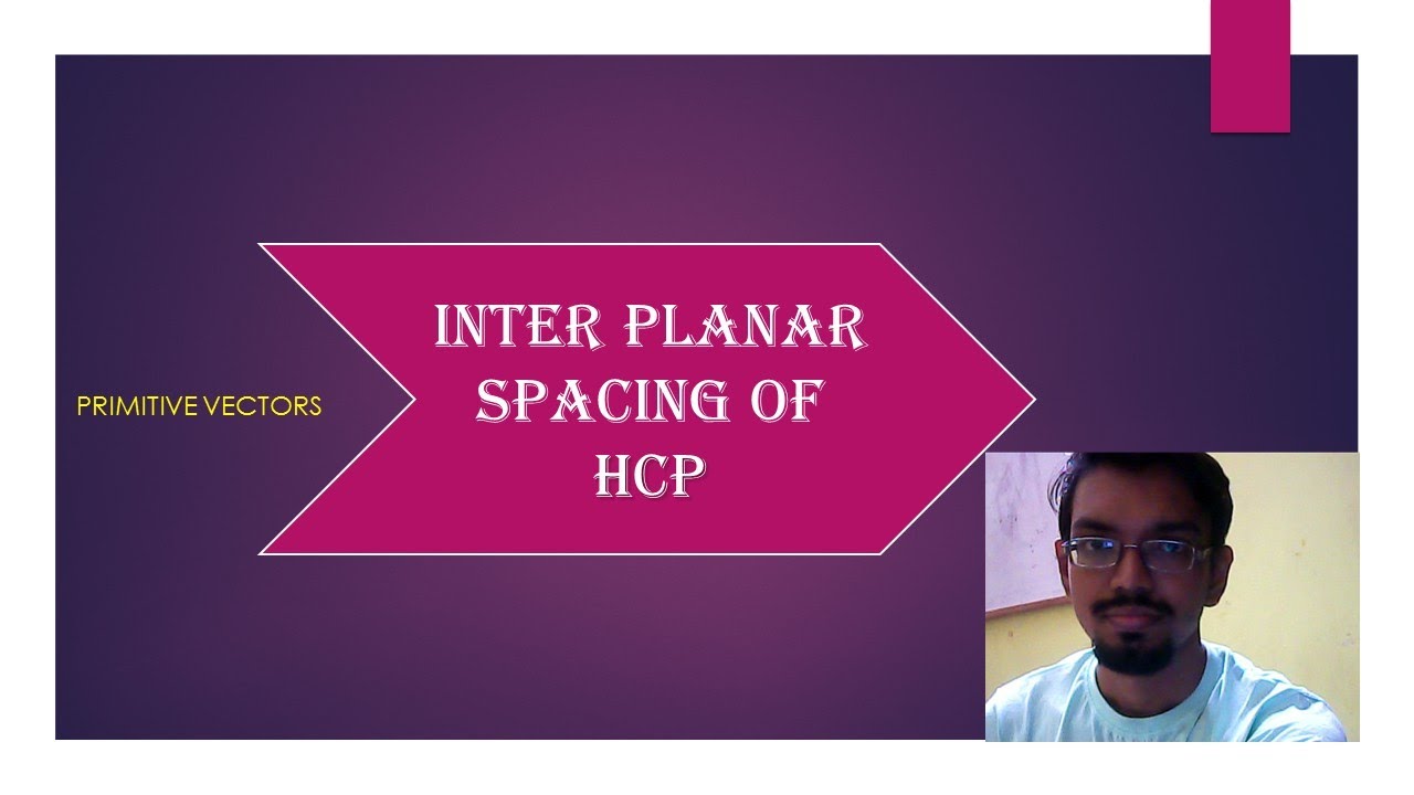INTER-PLANAR SPACING  | HCP