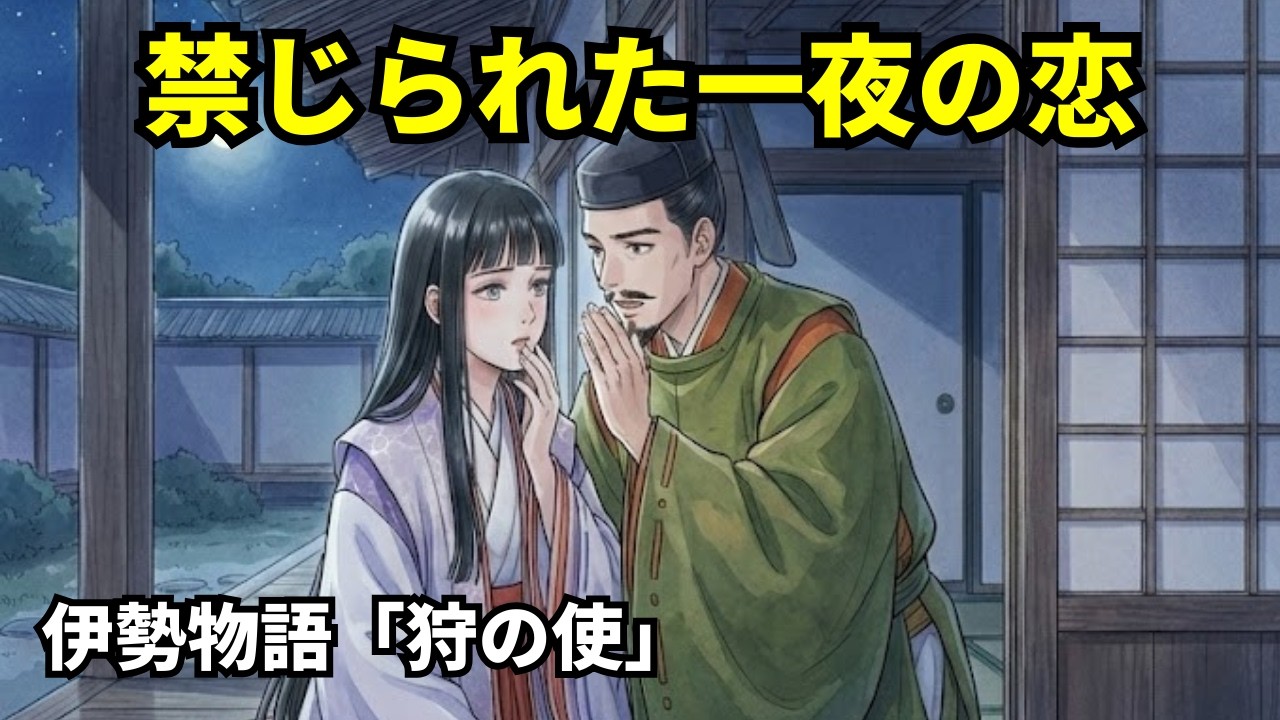 【伊勢物語】一夜限りの禁じられた恋｜第六十九段『狩の使』（斎宮との密かな逢瀬）【朗読】