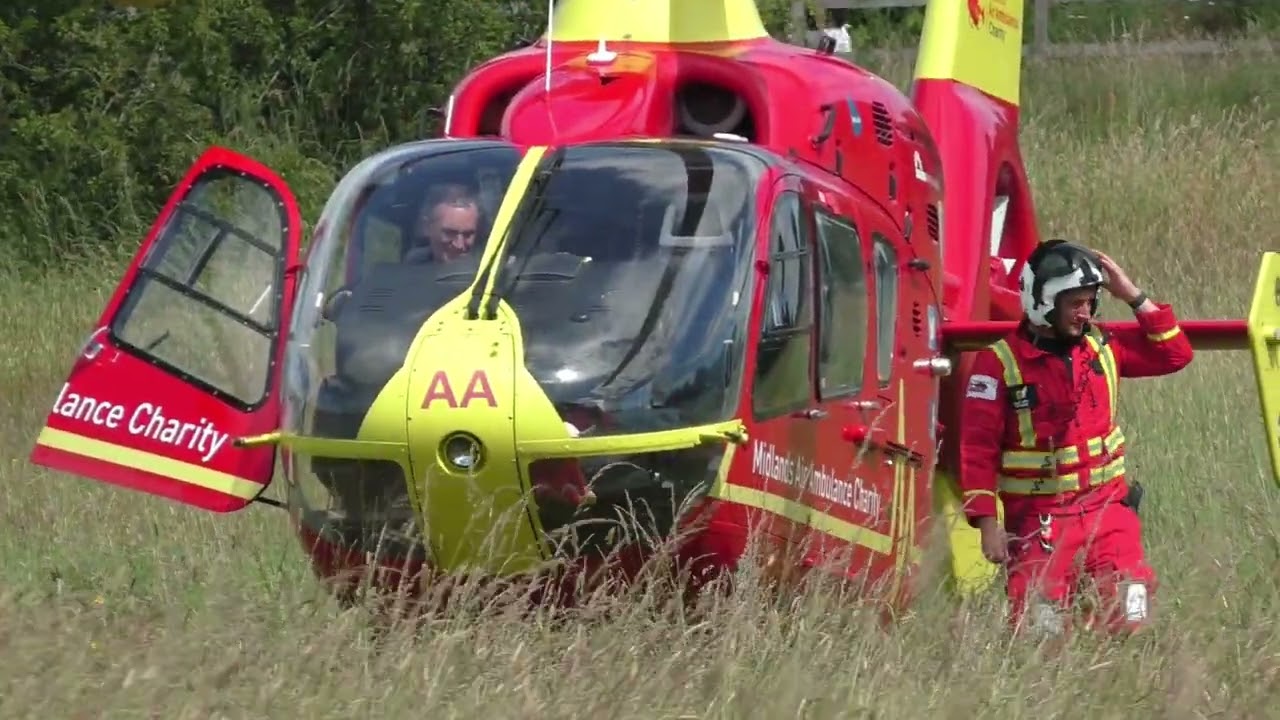 Midlands Air Ambulance G OMAA EC135 Helicopter Worcester, Worcestershire, England 22nd June 2024