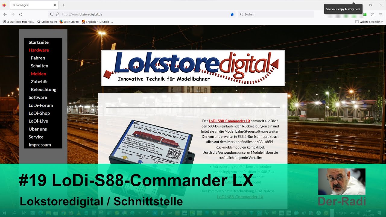 #19 LoDi-S88-Commander LX / Schnittstelle