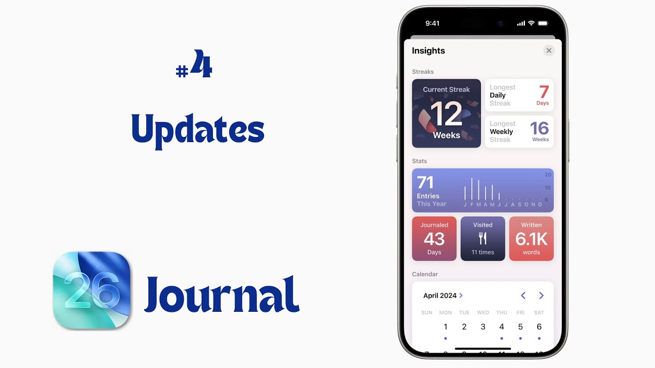 Apple Journal: iOS 26 Updates