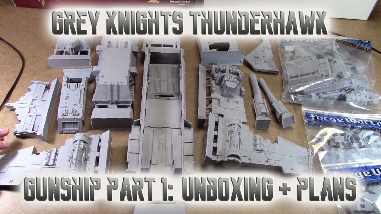 Grey Knights Forgeworld Thunderhawk Gunship: Unboxing + Plans - Part 1