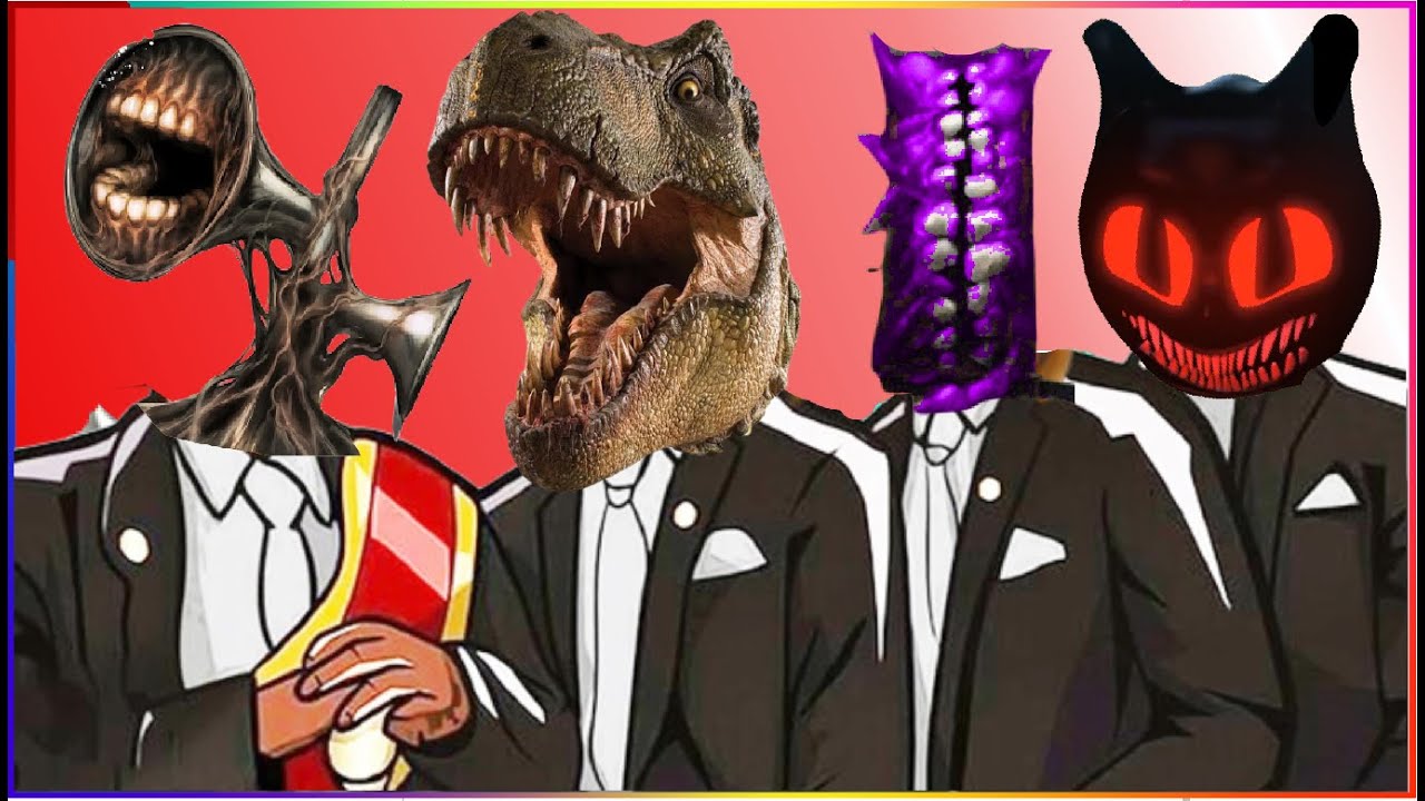 SIREN HEAD & T-REX & SMILE ROOM & CARTOON CAT - Coffin Dance X Baby Shark COVER