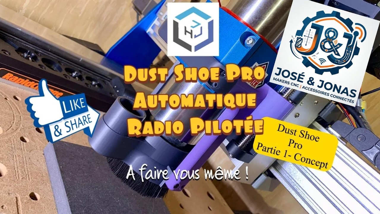 Dust Shoe Automatique Radio pilotée pour votre CNC !