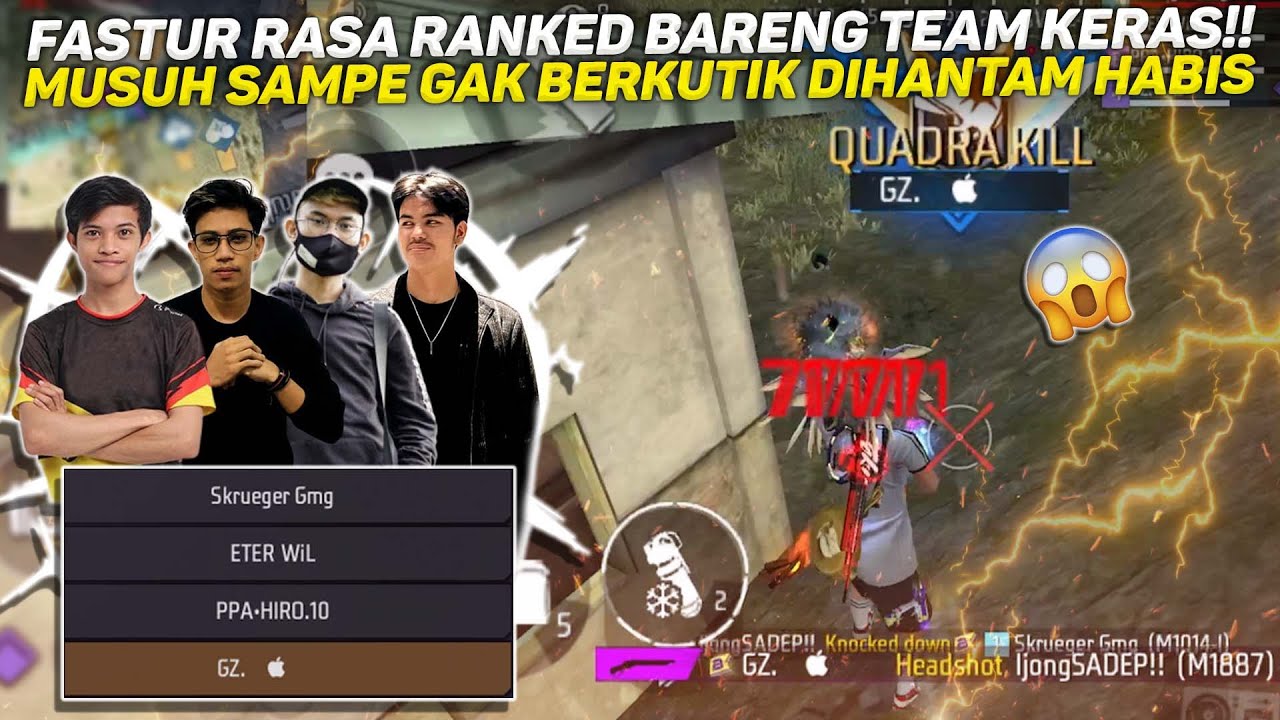 FASTUR RASA RANKED BARENG TEAM KERAS!! MUSUH SAMPE GAK BERKUTIK DIHANTAM HABIS 🤣