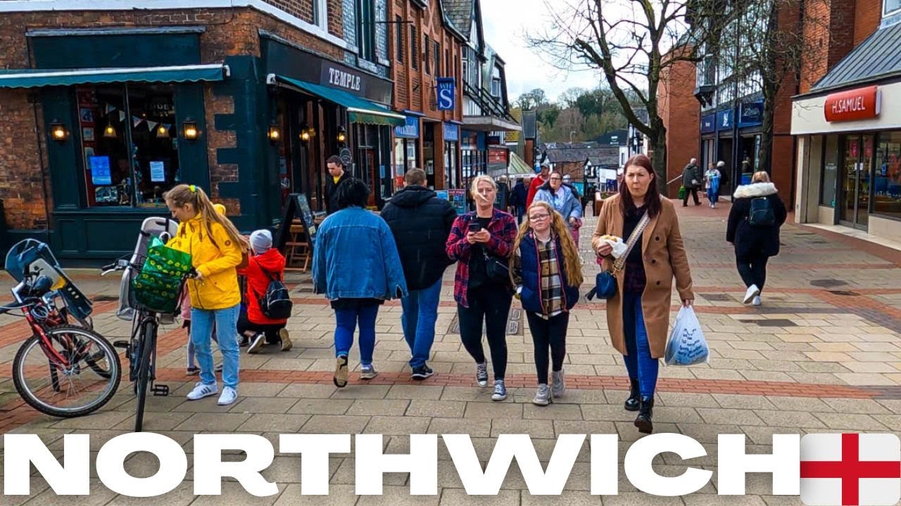 NORTHWICH Cheshire ENGLAND Walk Tour Town Centre 4k