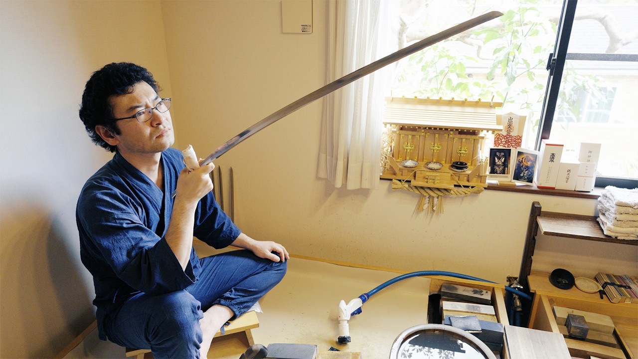 Полный процесс создания японского меча｜Полировка KATANA [Samurai sword]