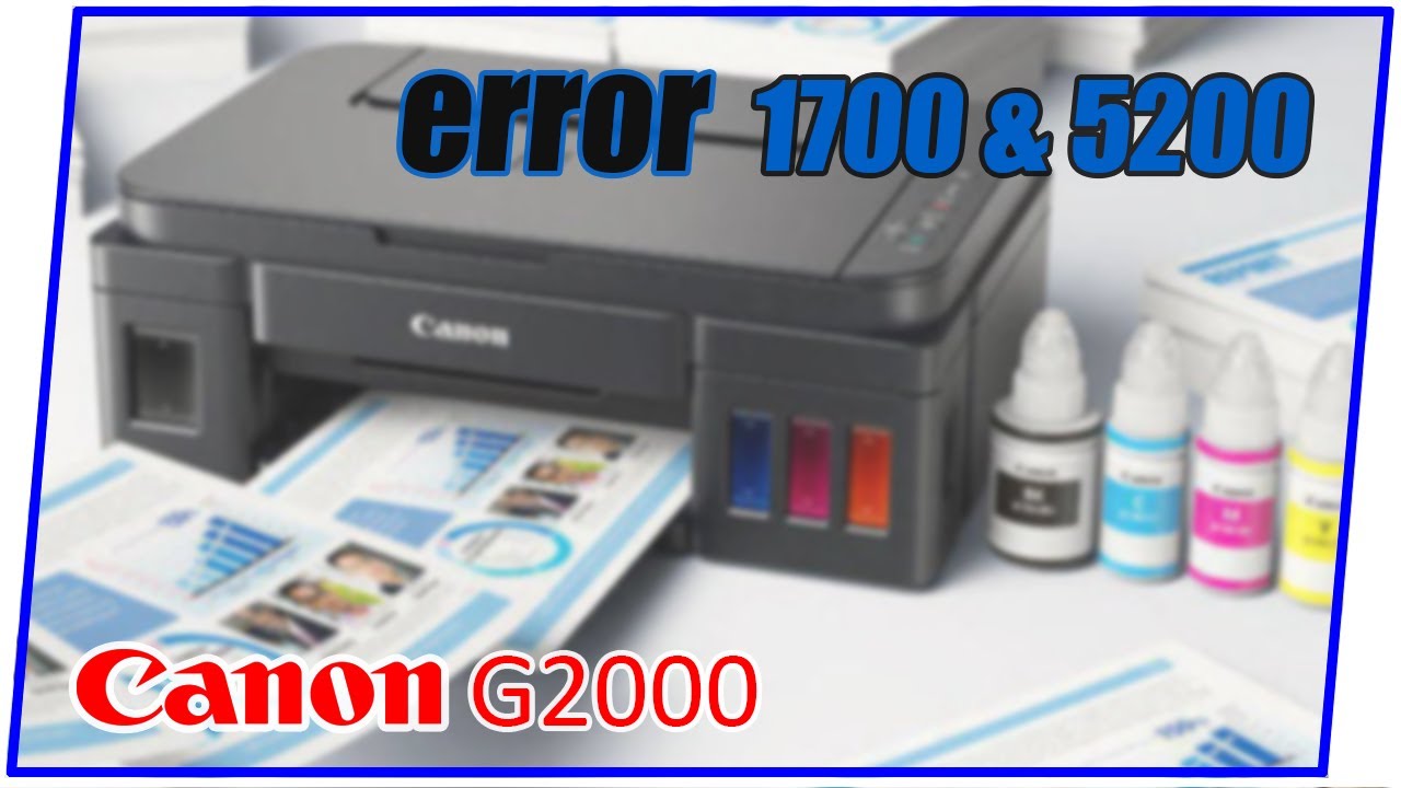 Printer Canon G2000 error 5200 berkedip bergantian 8x | support code 1700 ink absorber full reset