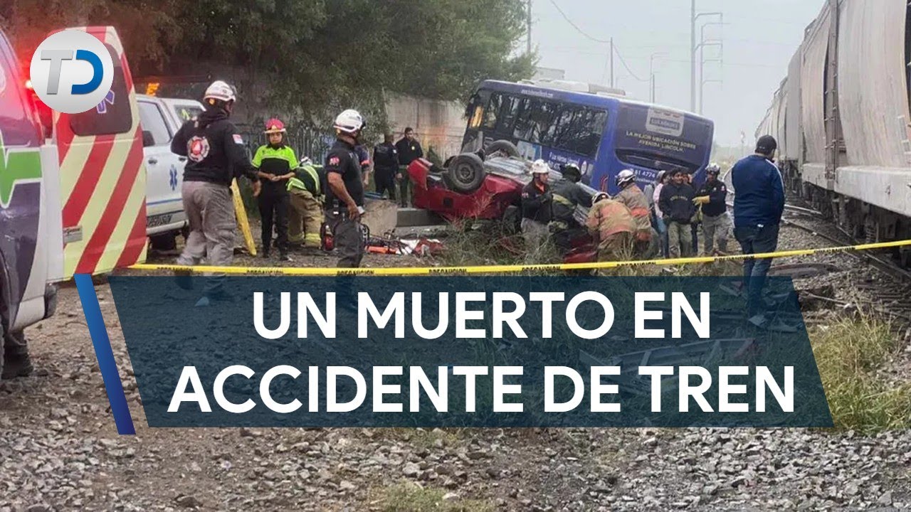 Tren embiste auto y camión urbano en García; hay un muerto y 16 lesionados