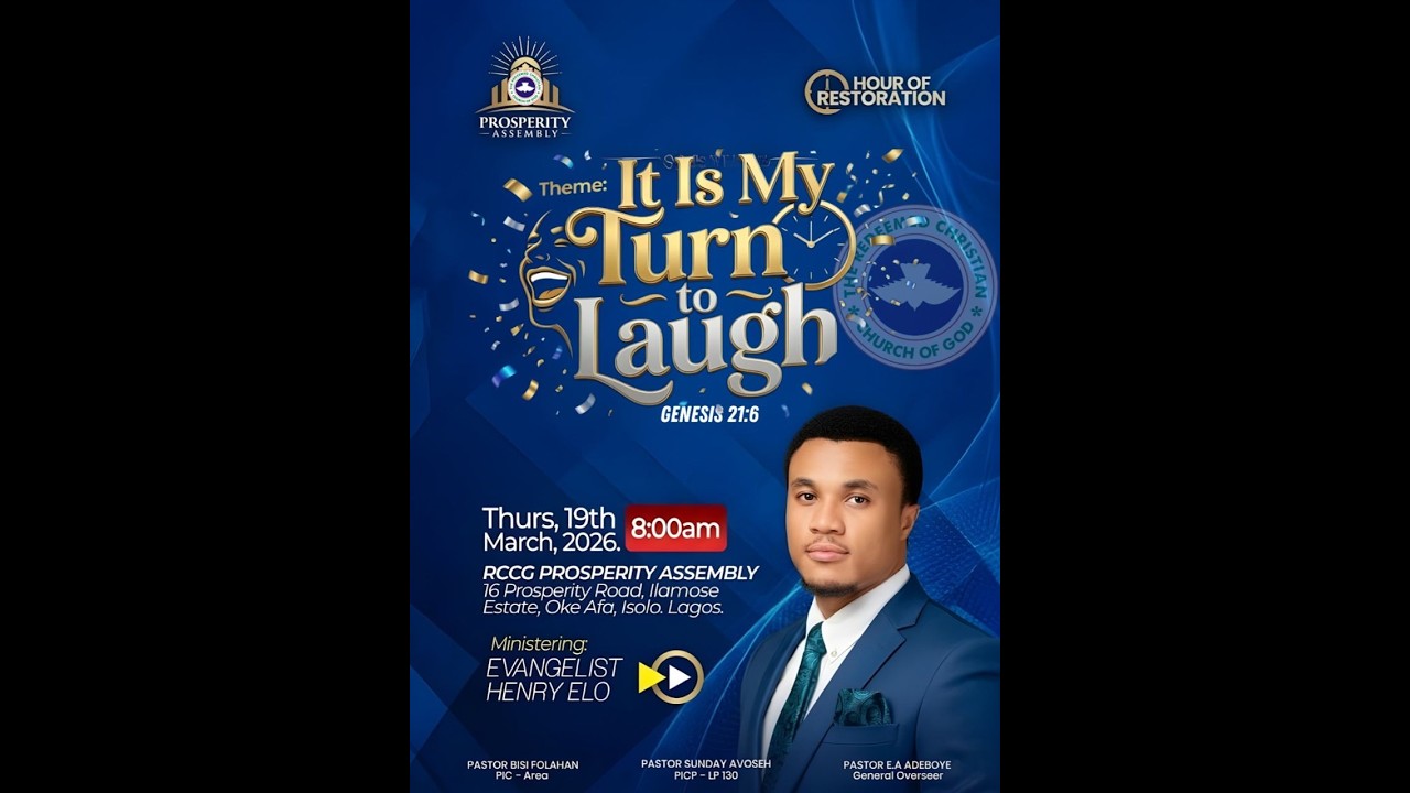 RCCG Prosperity Assembly II 19TH MARCH 2026