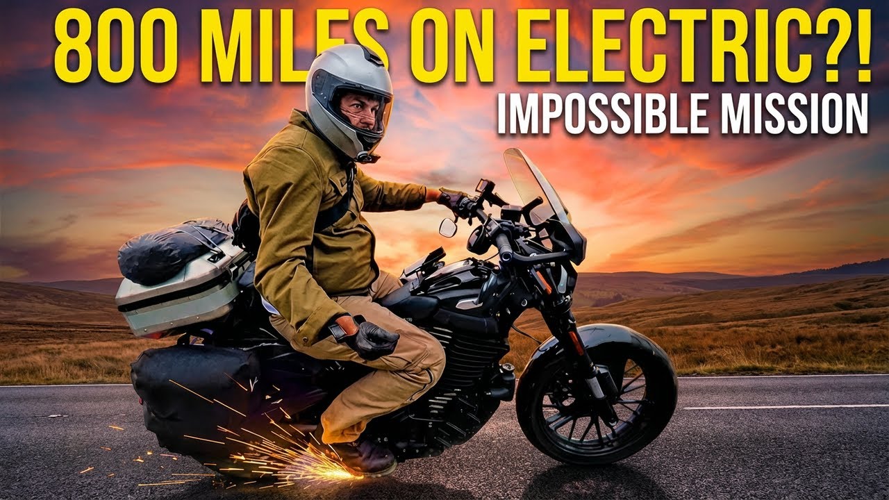 Riding an electric motorcycle across the state