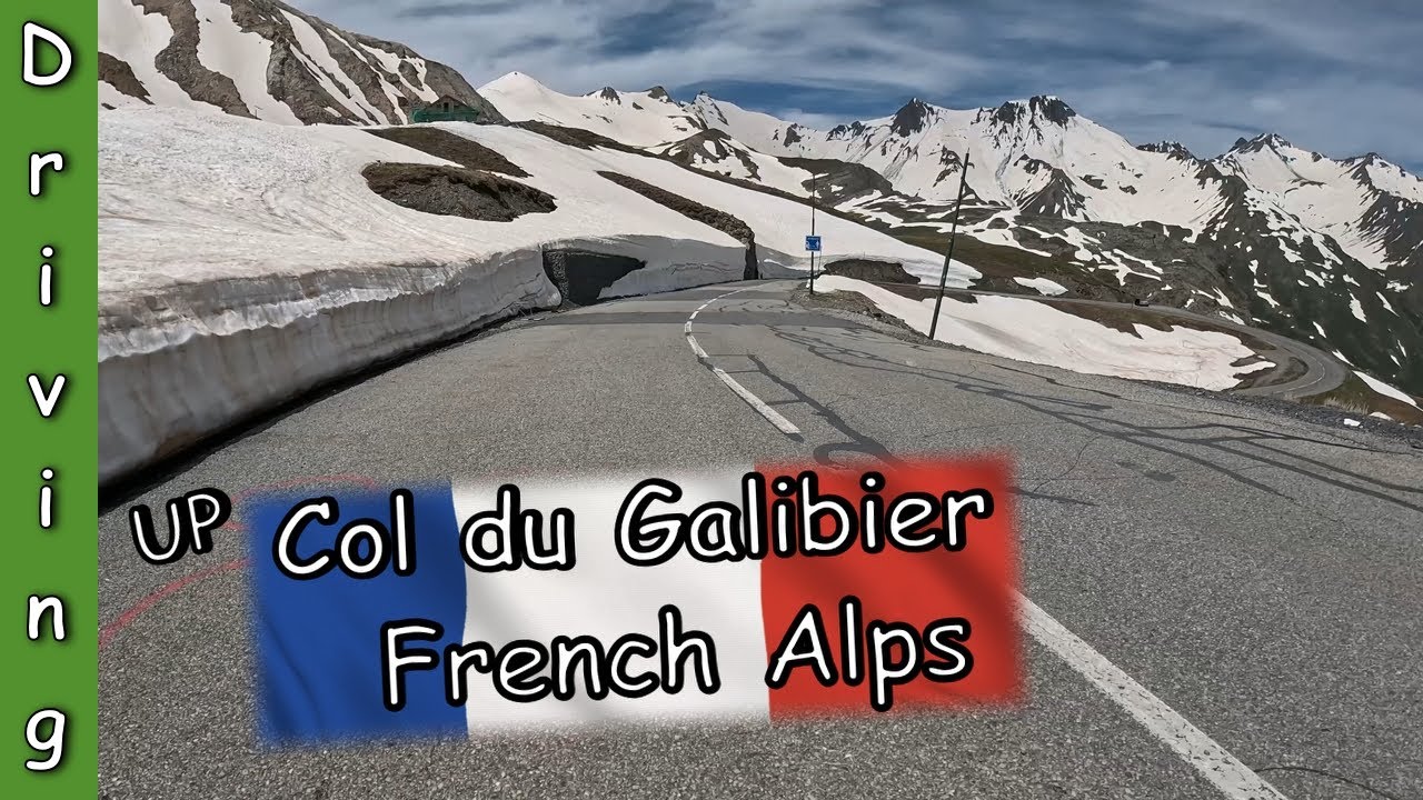 Driving Up Col du Galibier from Col du Télégraphe, French Alps