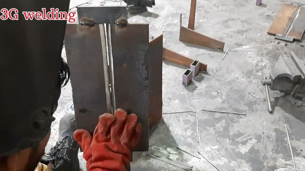 3G position plate welding for test interview with 7018 electrode