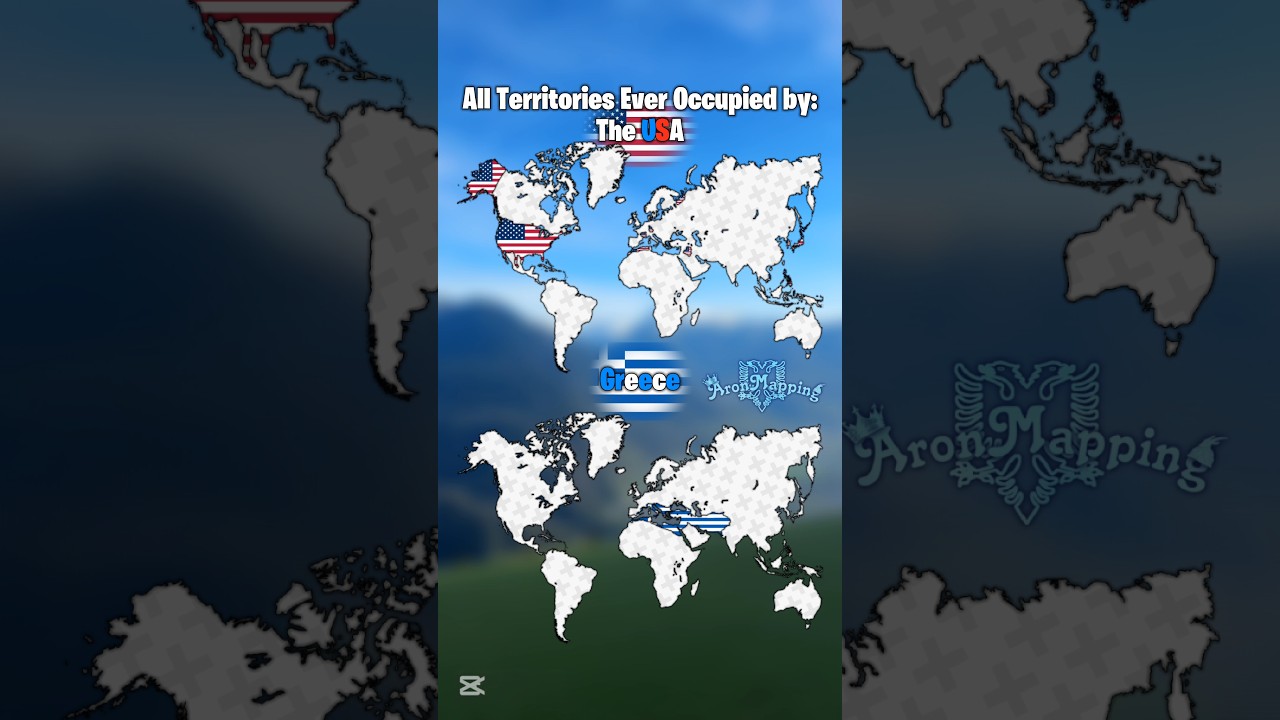 All territories ever occupied by: The USA & Greece | #worldmap #mapping #mapper #map #history