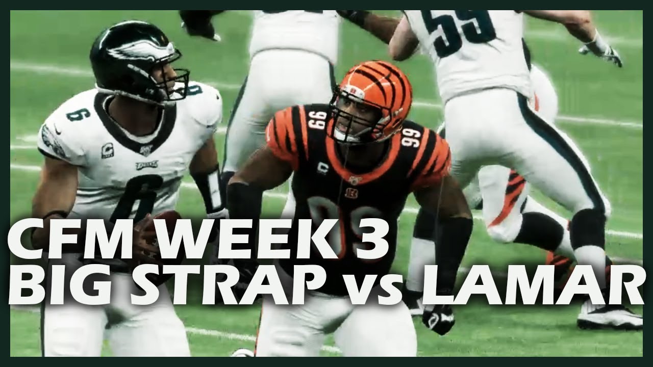 Madden 20 - CFM WEEK 3 vs BENGALS (TMOORE) - BIG STRAP vs LAMAR!!!