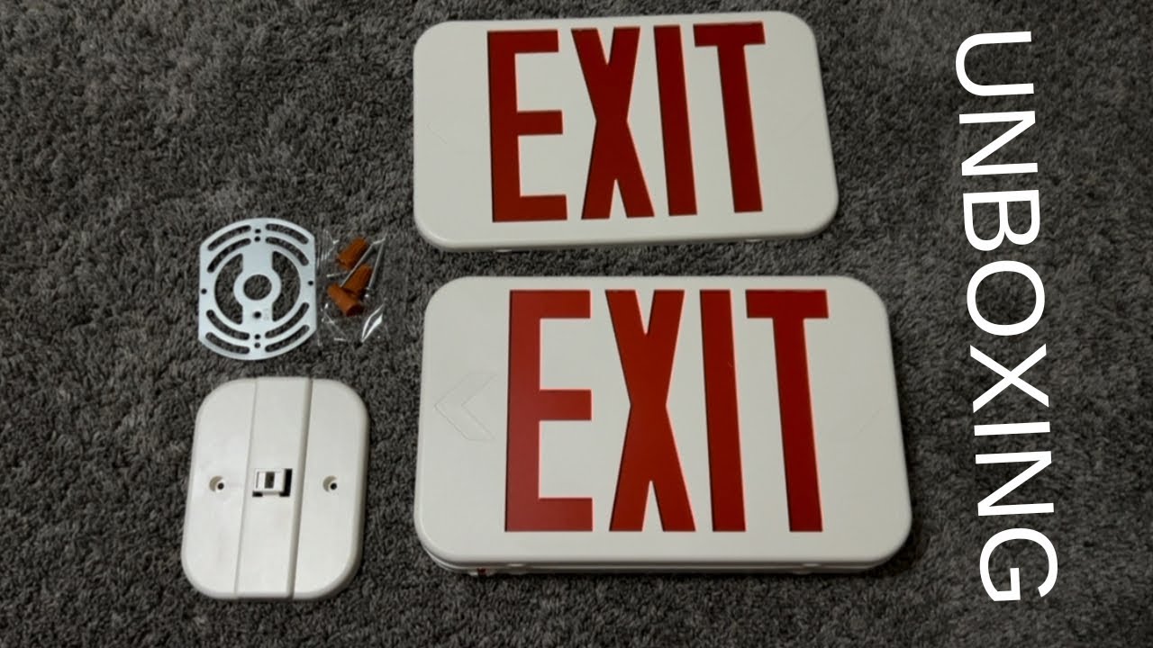 Lithonia Lighting EXRG Exit sign unboxing 