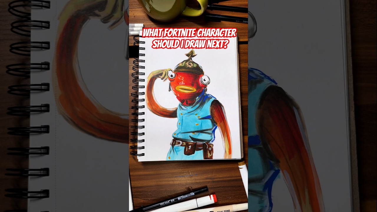 Drawing Fishtick From Fortnite - Who Should I Draw Next? #drawing #fortnite #shorts